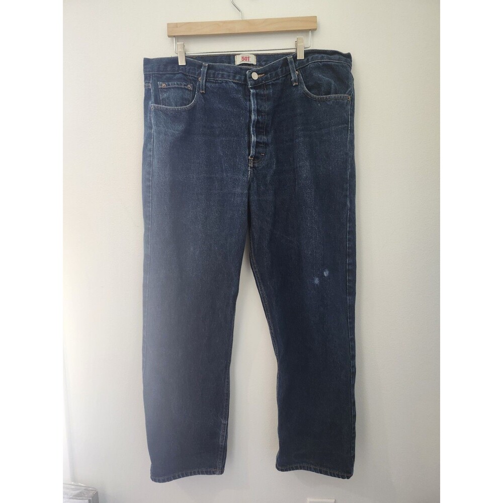 Vintage Levi's 501 Jeans Made in USA Jan 2002 Indigo Blue Denim Sz 38x30
